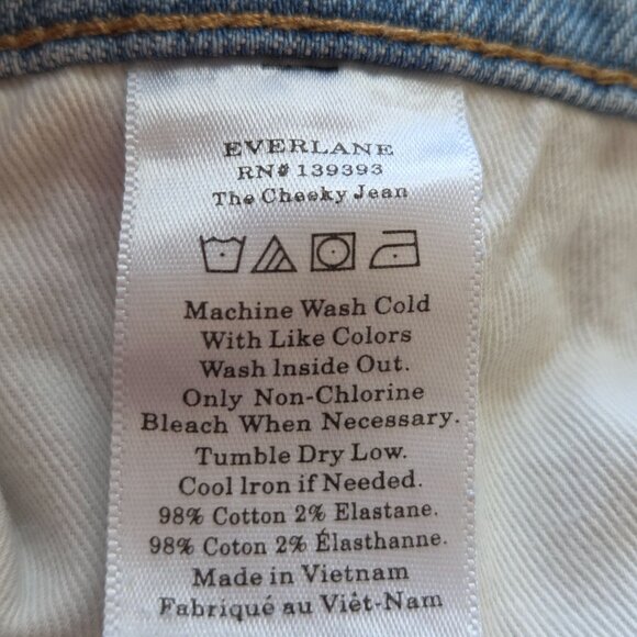 Everlane Cheeky Jean Light Wash Cropped Jeans Size 28 - Picture 13 of 14